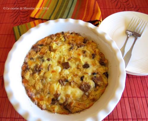 Strata aux restes de panettone et cheddar de Messidor | Photo de Messidor