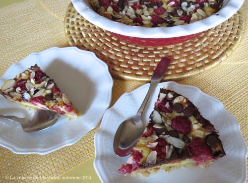 Tarte choco/framboises aux amandes de Messidor | Photo de Messidor