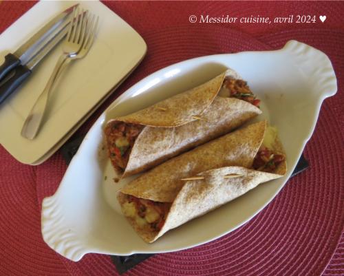 Tortillas farcies au riz et aux légumes + de Messidor | Photo de Messidor