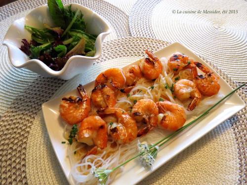 Brochettes de crevettes bbq, marinade asiatique de Messidor | Photo de Messidor