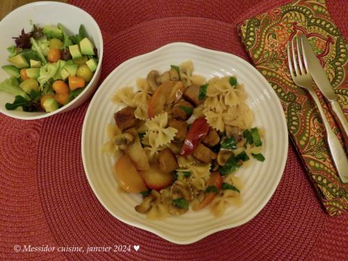 Casserole de pâtes aux saucisses et aux champignons + de Messidor | Photo de Messidor