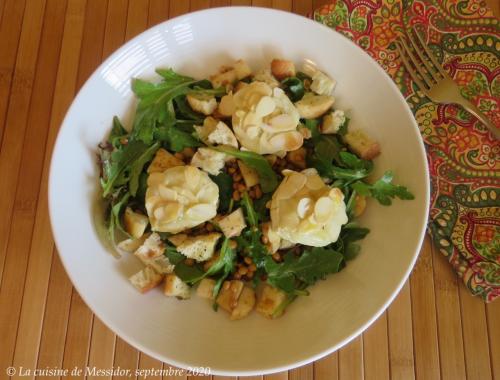 Chèvre chaud et salade de pomme aux croûtons + de Messidor | Photo de Messidor