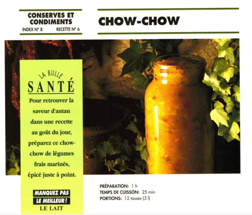 Chow-chow de Bon Appétit | Photo de PassionRecettes