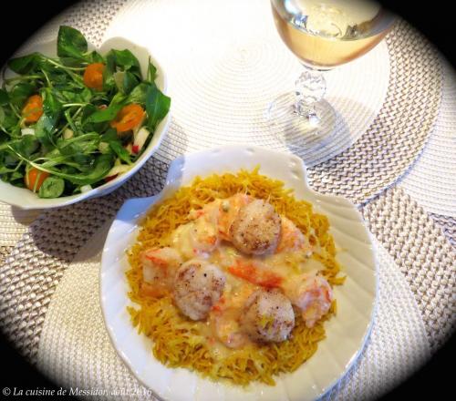 Coquilles de fruits de mer, sauce crémeuse au mojito de Messidor | Photo de Messidor