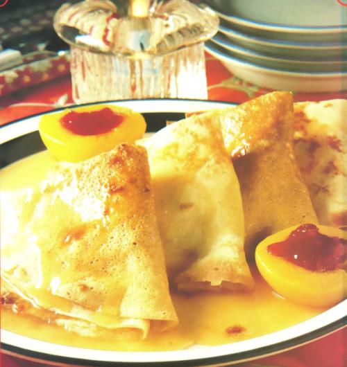 Crêpes aux pêches de Pol Martin | Photo de PassionRecettes