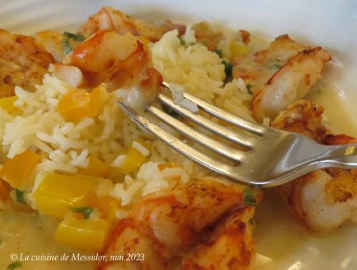 Crevettes sautées thaîes, sauce au cari vert + de Messidor | Photo de Messidor