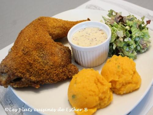 Cuisses de poulet croustillantes aux amandes et purée de carottes de Estherb | Photo de Estherb