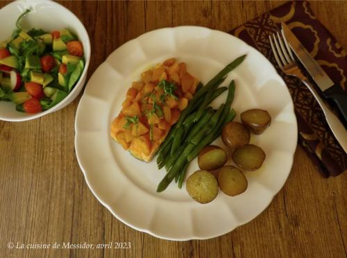 Filets de truite aux pêches + de Messidor | Photo de Messidor