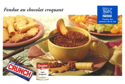 Fondue au chocolat croquant de Nestlé Crunch | Photo de PassionRecettes