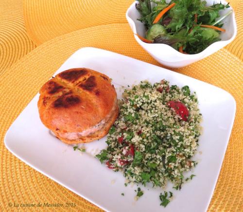 Galettes aux deux saumons + pains à burgers express de Messidor | Photo de Messidor