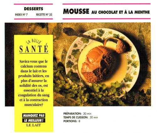 Mousse au chocolat et à la menthe de Bon Appétit | Photo de PassionRecettes