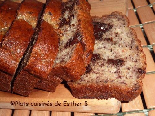 Pain aux bananes et chocolat de Esther B | Photo de Estherb