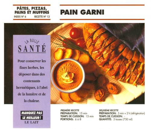 Pain garni de Bon Appétit | Photo de PassionRecettes