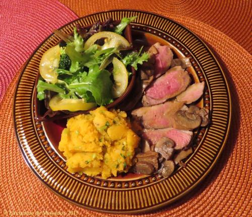 Poitrine de canard, sauce aux deux champignons de Messidor | Photo de Messidor