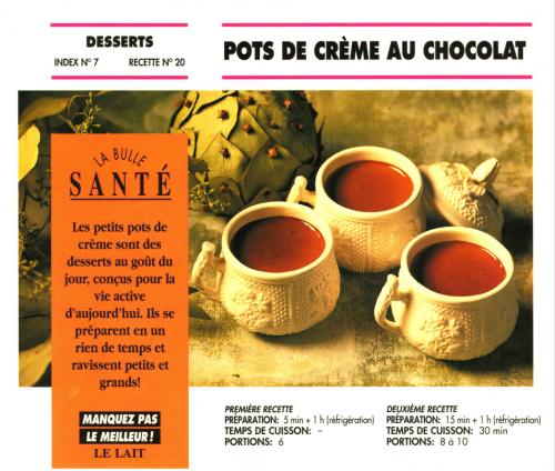 Pots de crème au chocolat de Bon Appétit | Photo de PassionRecettes