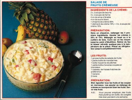 Salade de fruits crémeuse de Maman Simard | Photo de PassionRecettes