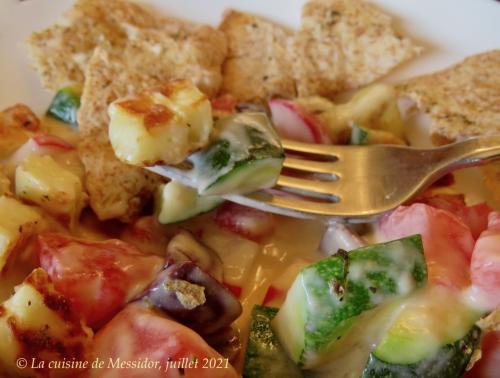 Salade de melon d'eau au halloumi + de Messidor | Photo de Messidor