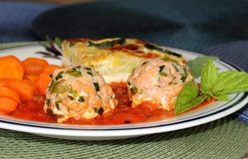 Saumon en boulette sur tombée de tomate de Nell | Photo de Nell