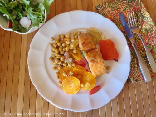 Saumon grillé sur une plaque + de Messidor | Photo de Messidor