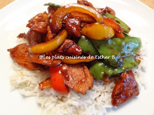 Sauté de poulet et légumes à la sauce sucrée-salée de Esther B | Photo de Estherb