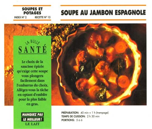 Soupe au jambon espagnole de Bon Appétit | Photo de PassionRecettes