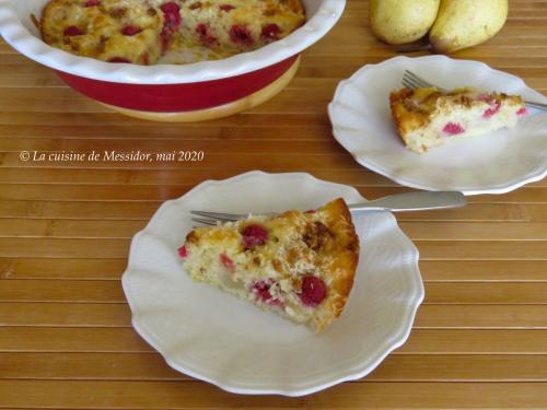 Tarte menteuse aux poires et aux framboises + de Messidor | Photo de Messidor