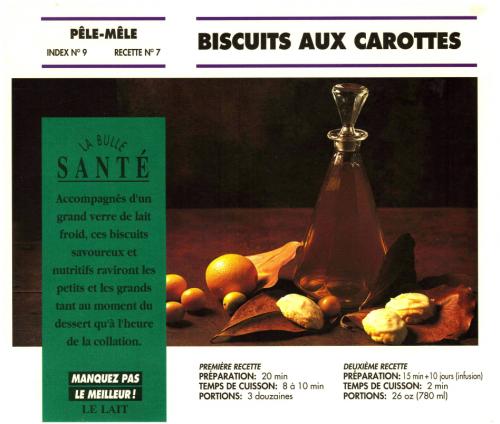 Biscuits aux carottes - liqueur à l'orange de Bon Appétit | Photo de PassionRecettes