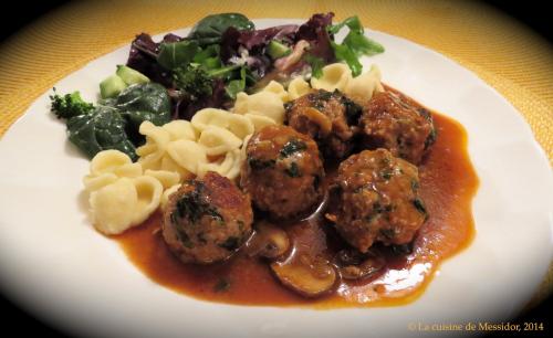 Boulettes de veau aux épinards de Messidor | Photo de Messidor