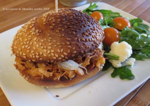 Burger à l'effiloché de jacquier, test de goût de Messidor | Photo de Messidor