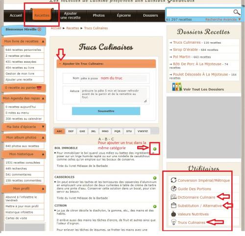* comment ajouter vos trucs culinaires | Photo de Mireille