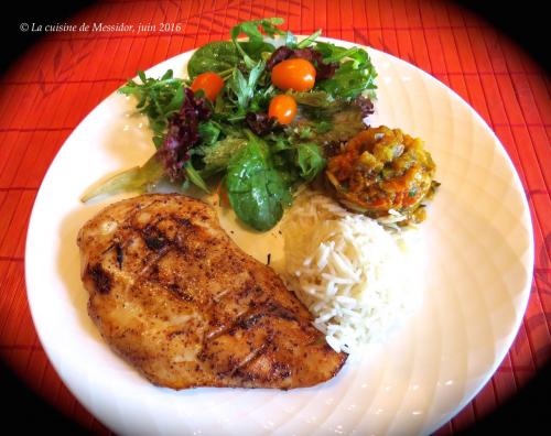 Escalopes de poulet bbq à la marocaine + zaalouk de Messidor | Photo de Messidor