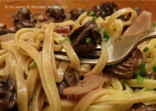 Escargots sur pâtes aux champignons craquants + de Messidor | Photo de Messidor