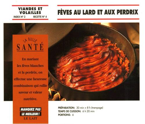 Fèves au lard et aux perdrix de Bon Appétit | Photo de PassionRecettes