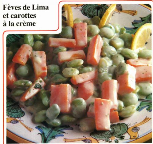 Fèves de lima et carottes à la crème de Pol Martin | Photo de PassionRecettes