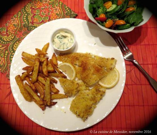 Filet de morue pané + deuxième essai de frites santé de Messidor | Photo de Messidor