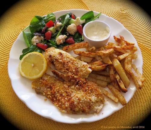 Filets de tilapia panés + frites santé au four de Messidor | Photo de Messidor