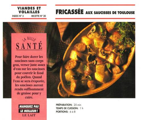 Fricassée aux saucisses de toulouse de Bon Appétit | Photo de PassionRecettes