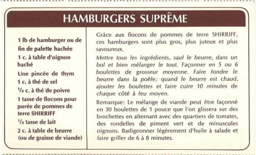 Hamburgers suprême de Shirriff | Photo de PassionRecettes