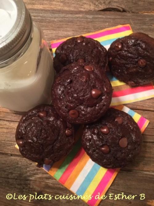 Muffins au chocolat banane et yogourt grec de Esther B | Photo de Estherb