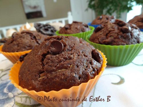 Muffins double chocolat et aux courgettes de Esther B | Photo de Estherb