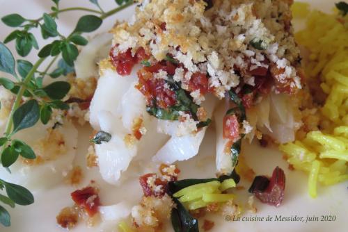 Pavés de morue en croûte de pesto rouge + de Messidor | Photo de Messidor