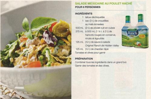 Salade mexicaine au poulet haché de Hidden Valley | Photo de PassionRecettes