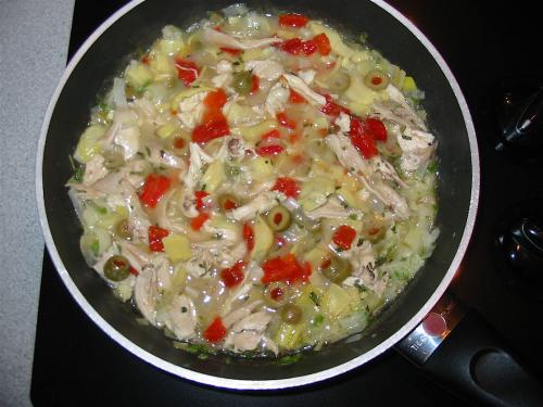 Sauce au poulet et aux artichauts (restes) de Messidor | Photo de Messidor