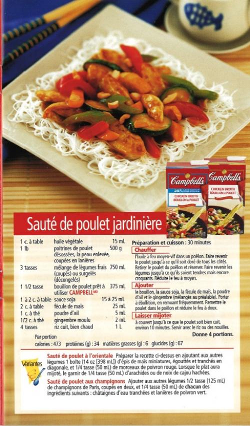 Sauté de poulet jardinière de Campbell | Photo de PassionRecettes