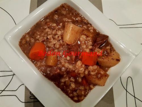 Soupe chunky au boeuf et à l'orge de Bedon Gourmand | Photo de Bedon gourmand