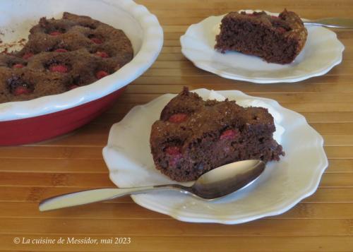 Tarte sans croûte choco-amandes aux framboises + de Messidor | Photo de Messidor