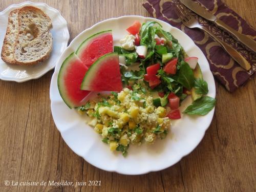 Assiette canicule et taboulé doré + de Messidor | Photo de Messidor