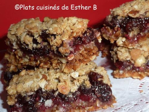 Barres aux framboises et raisins secs de Esther B | Photo de Estherb