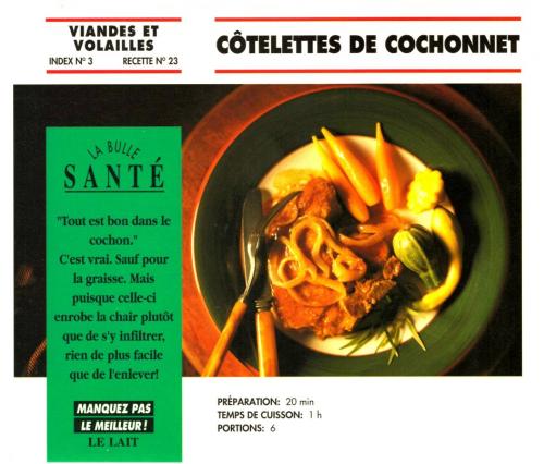 Côtelettes de cochonnet de Bon Appétit | Photo de PassionRecettes