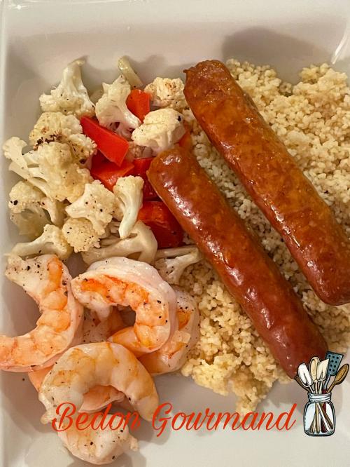 Couscous aux crevettes et aux merguez de Bedon Gourmand | Photo de Bedon gourmand